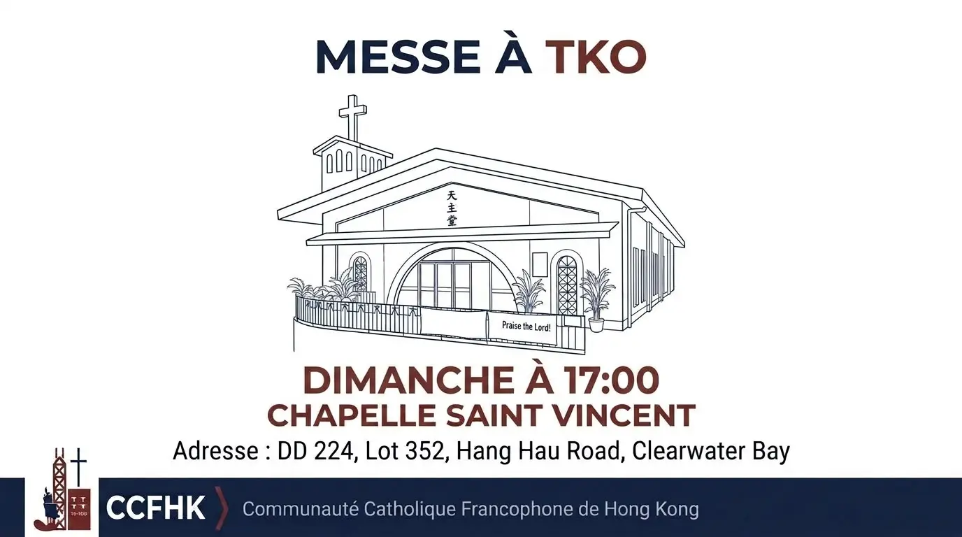 Messe ce dimanche 11 Octobre à TKO à 17h00. Venez nombreux!
