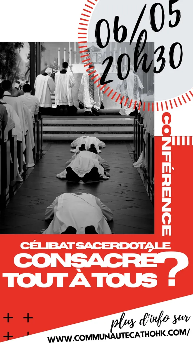 Conférence sur le Célibat Sacerdotal mercredi 6 mai a 20h30