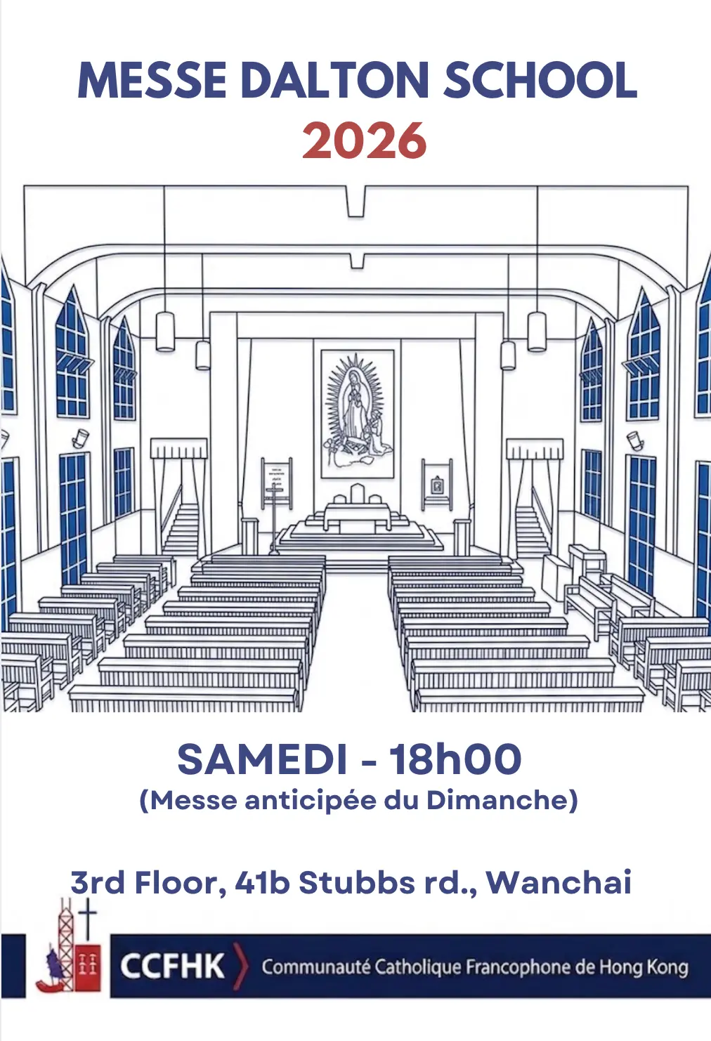 Messe à Dalton School - Samedi 03 Octobre 2026 - 18h00