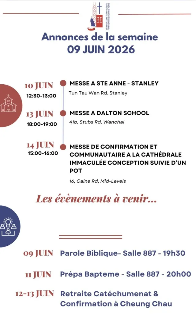 Les annonces de la semaine 09 Juin 2026