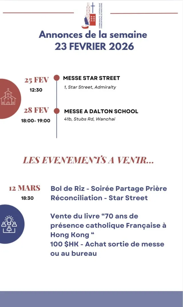 Les annonces de la semaine – 23 Février 2026
