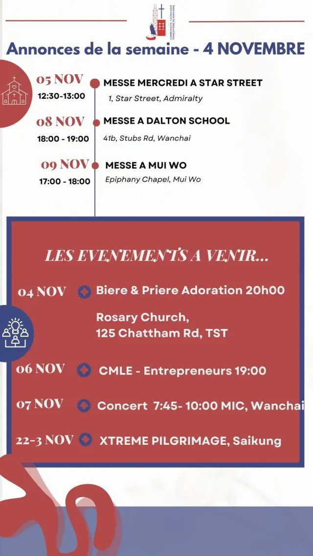 Les annonces de la semaine – 4 Nov 2025