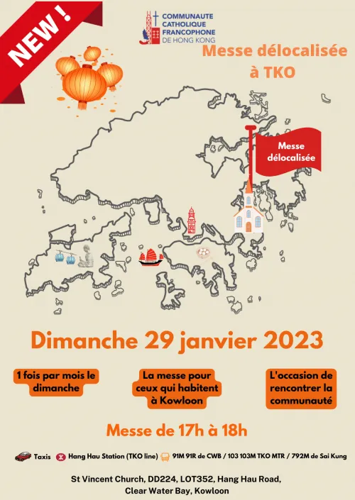 Les annonces paroissiales  – semaine du 16 janvier 2023