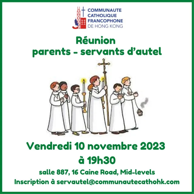 Les annonces paroissiales  – semaine du 23 octobre 2023
