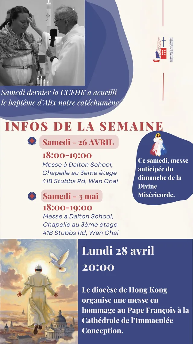 Mardi infos – semaine du 21 avril 2025