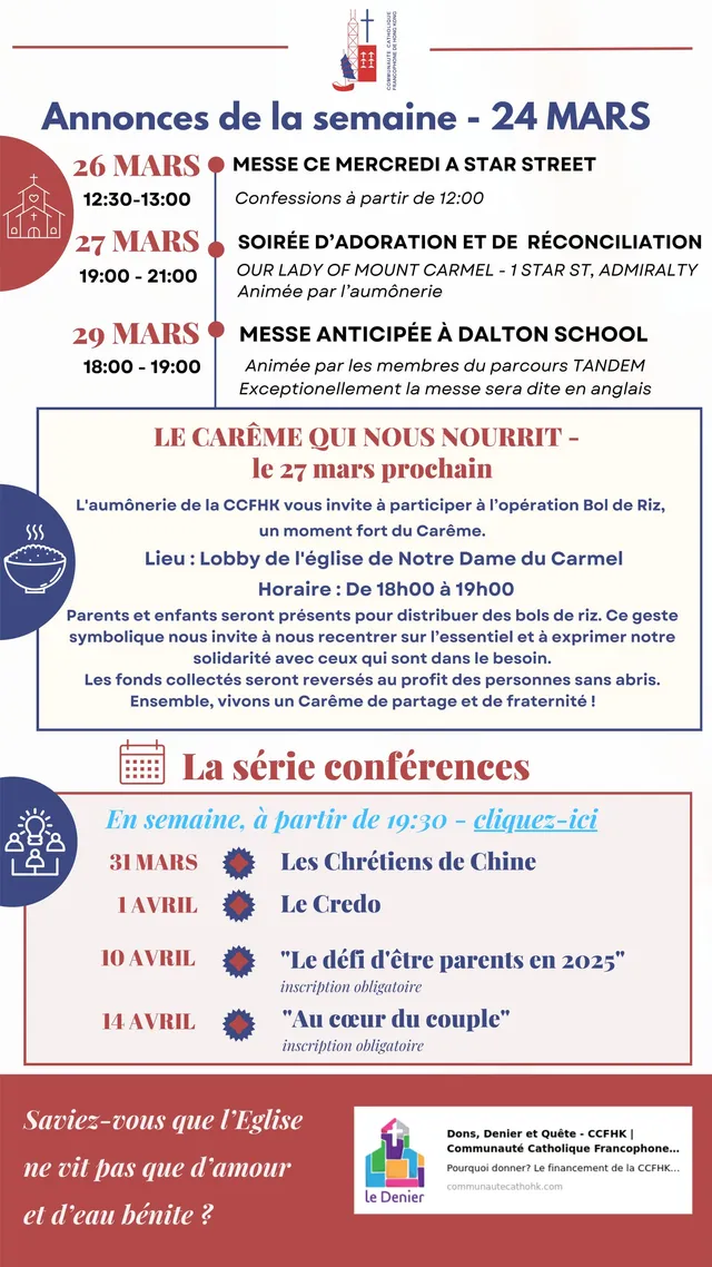 Mardi infos  – semaine du  24 mars 2025
