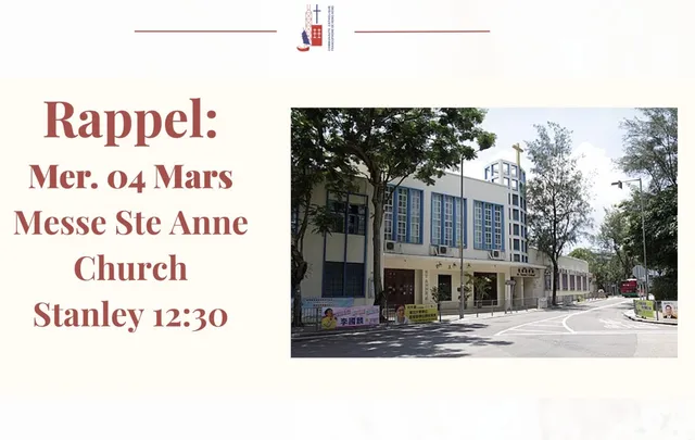 Messe Stanley Ste Anne – 04 Mars 12:30