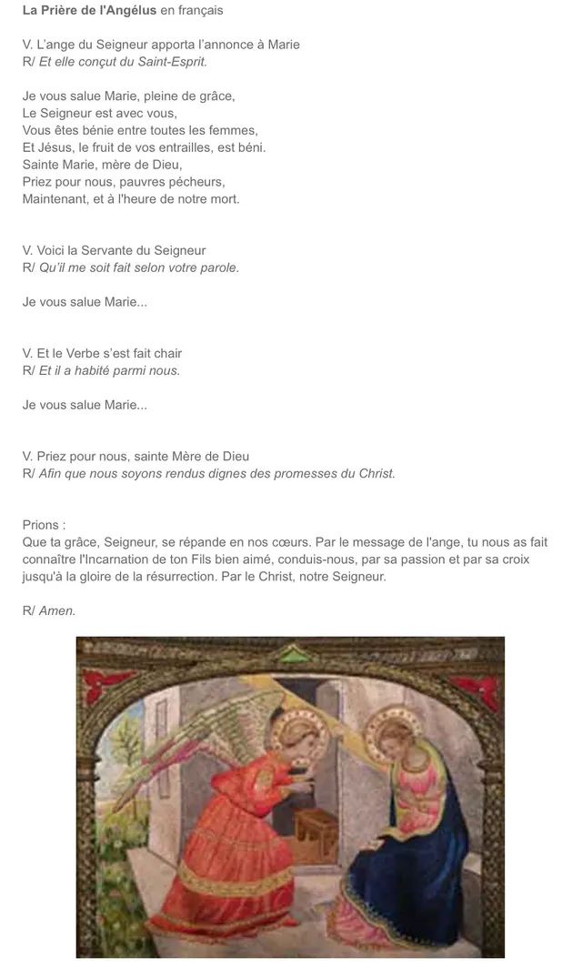 Redécouvrir la prière de l’Angelus avec la CCFHK pendant le Carême