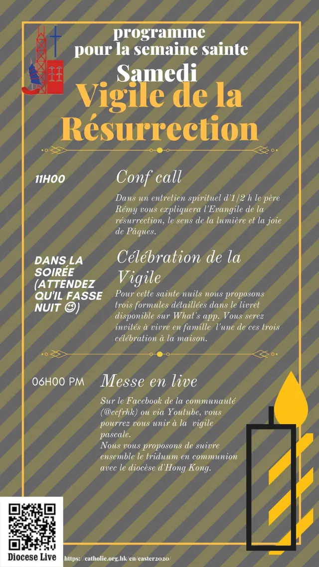 Samedi 11 avril 2020 – Vigile de la Resurrection