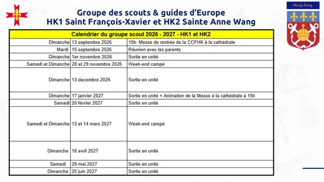 Scoutisme (de 8 à 17 ans)